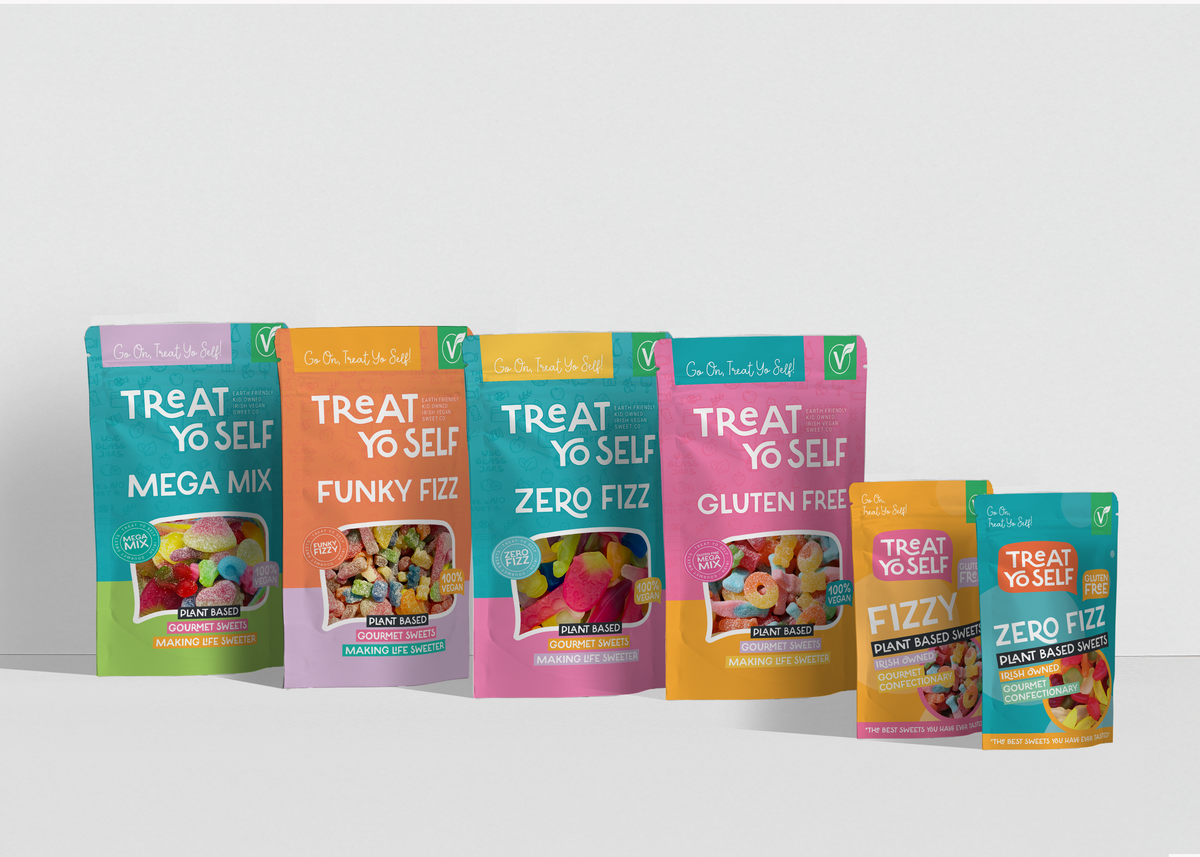 treat ürself ローズ　イエロー Treat Yo Self Mini Pouches 100g GF - Funky Fizz | Treat Yo Self