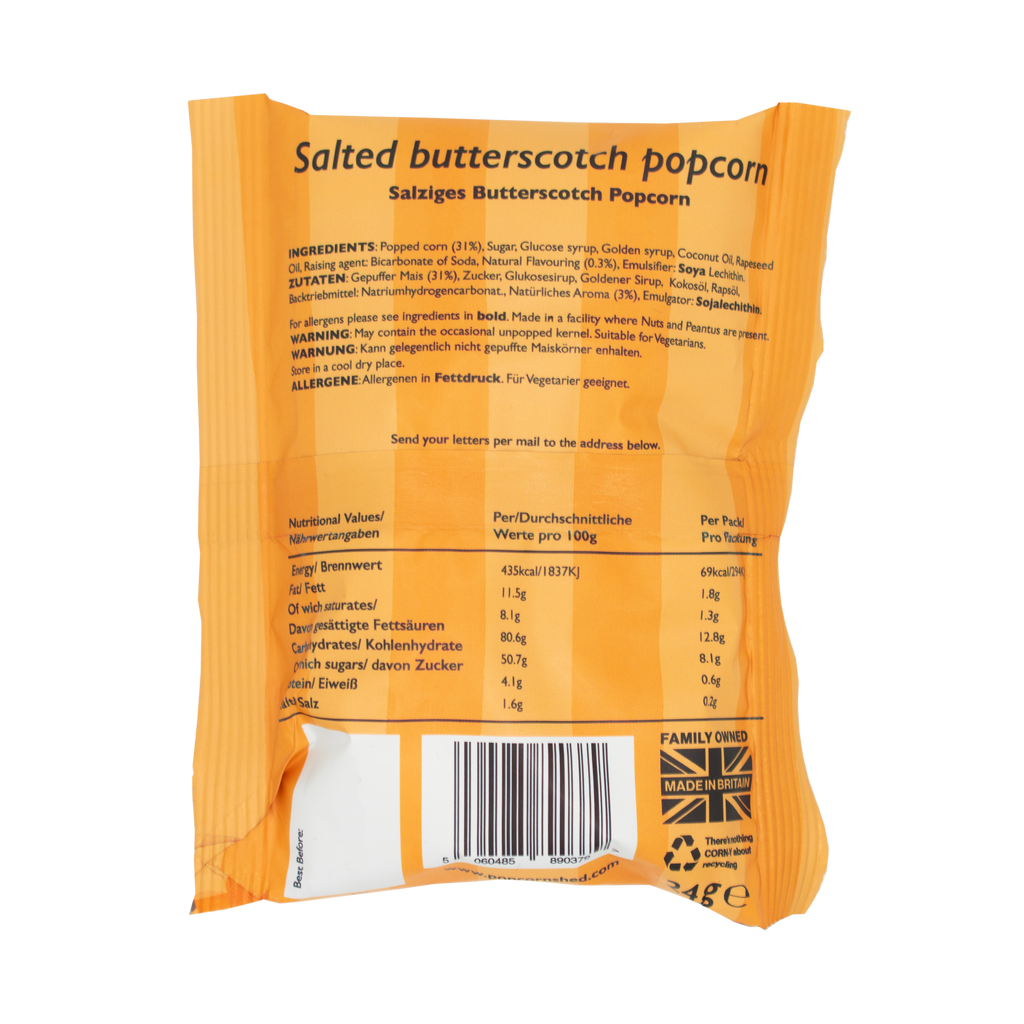Butterscotch Popcorn Snack Pack - Treat Yo Self Vegan Sweets