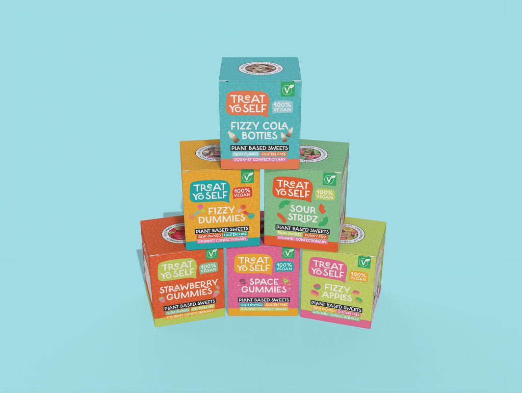 Treat Yo Self Gourmet Gifting Box – Fizzy Apples 150g GF - Treat Yo Self Vegan Sweets