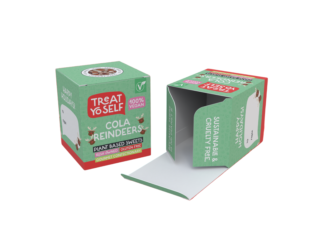 Treat Yo Self Gourmet Gifting Box – Christmas Cola Reindeer 150g GF - Treat Yo Self Vegan Sweets