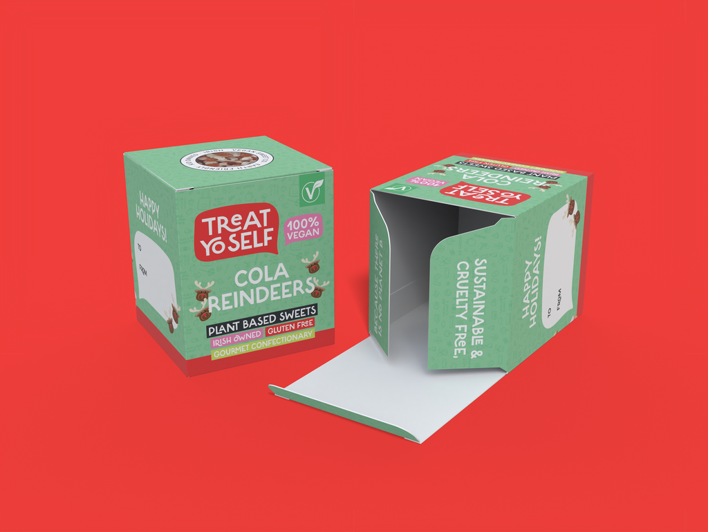 Treat Yo Self Gourmet Gifting Box – Christmas Cola Reindeer 150g GF - Treat Yo Self Vegan Sweets
