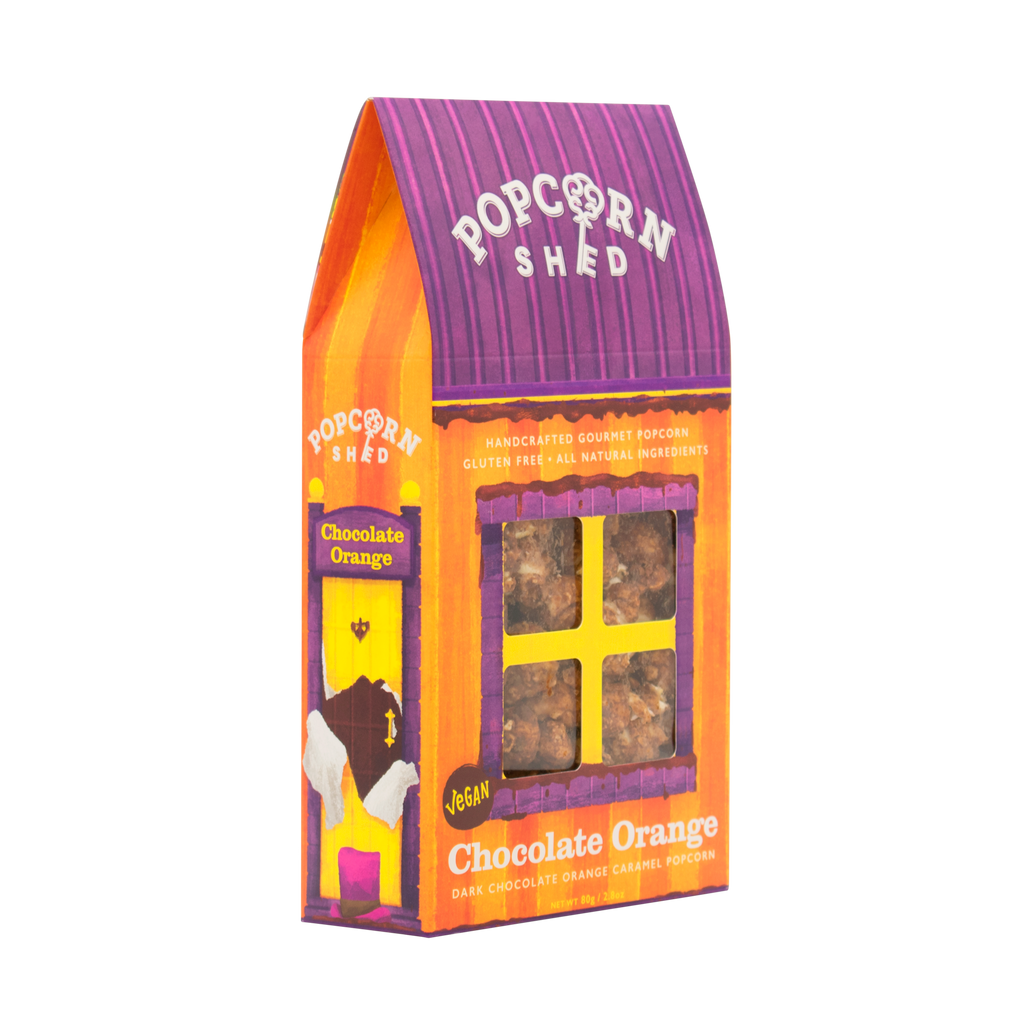 Chocolate Orange Popcorn Shed - Treat Yo Self Vegan Sweets