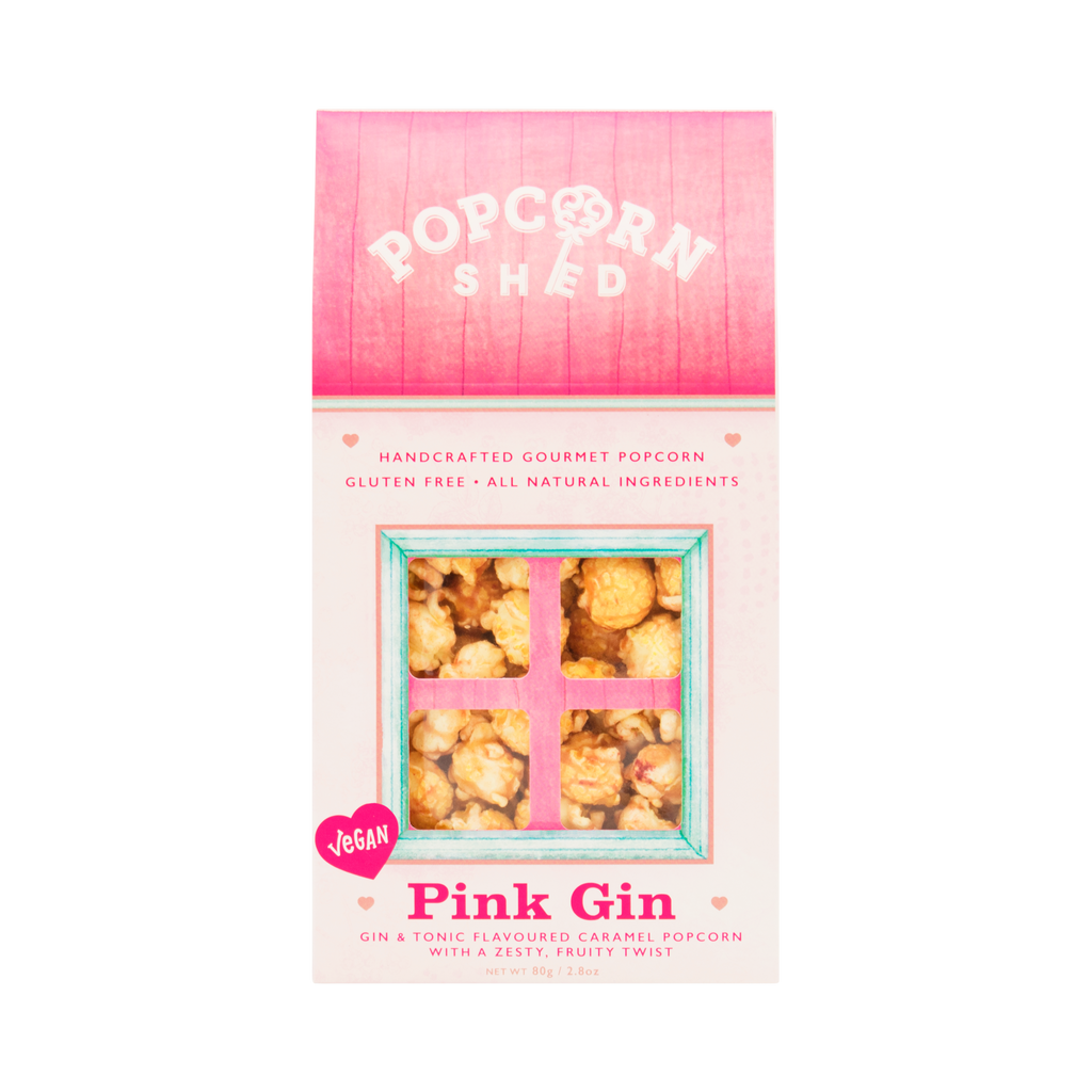 Pink Gin Popcorn Shed - Treat Yo Self Vegan Sweets
