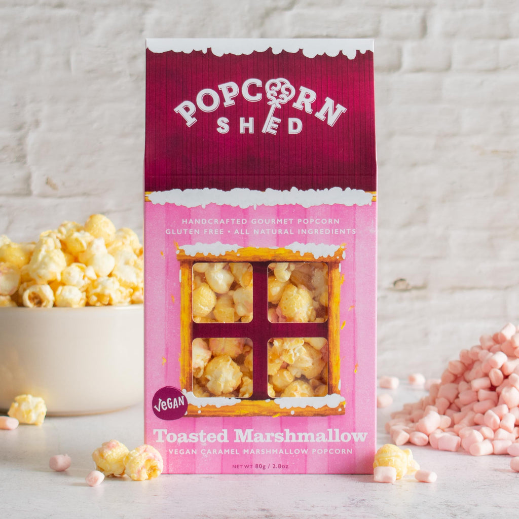 Toasted Marshmallow Popcorn Shed - Treat Yo Self Vegan Sweets