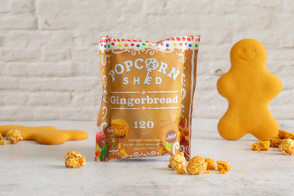 Gingerbread Popcorn Snack Packs - Treat Yo Self Vegan Sweets