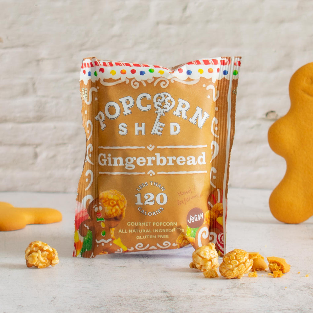 Gingerbread Popcorn Snack Packs - Treat Yo Self Vegan Sweets