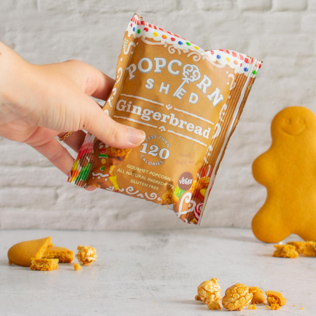 Gingerbread Popcorn Snack Packs - Treat Yo Self Vegan Sweets