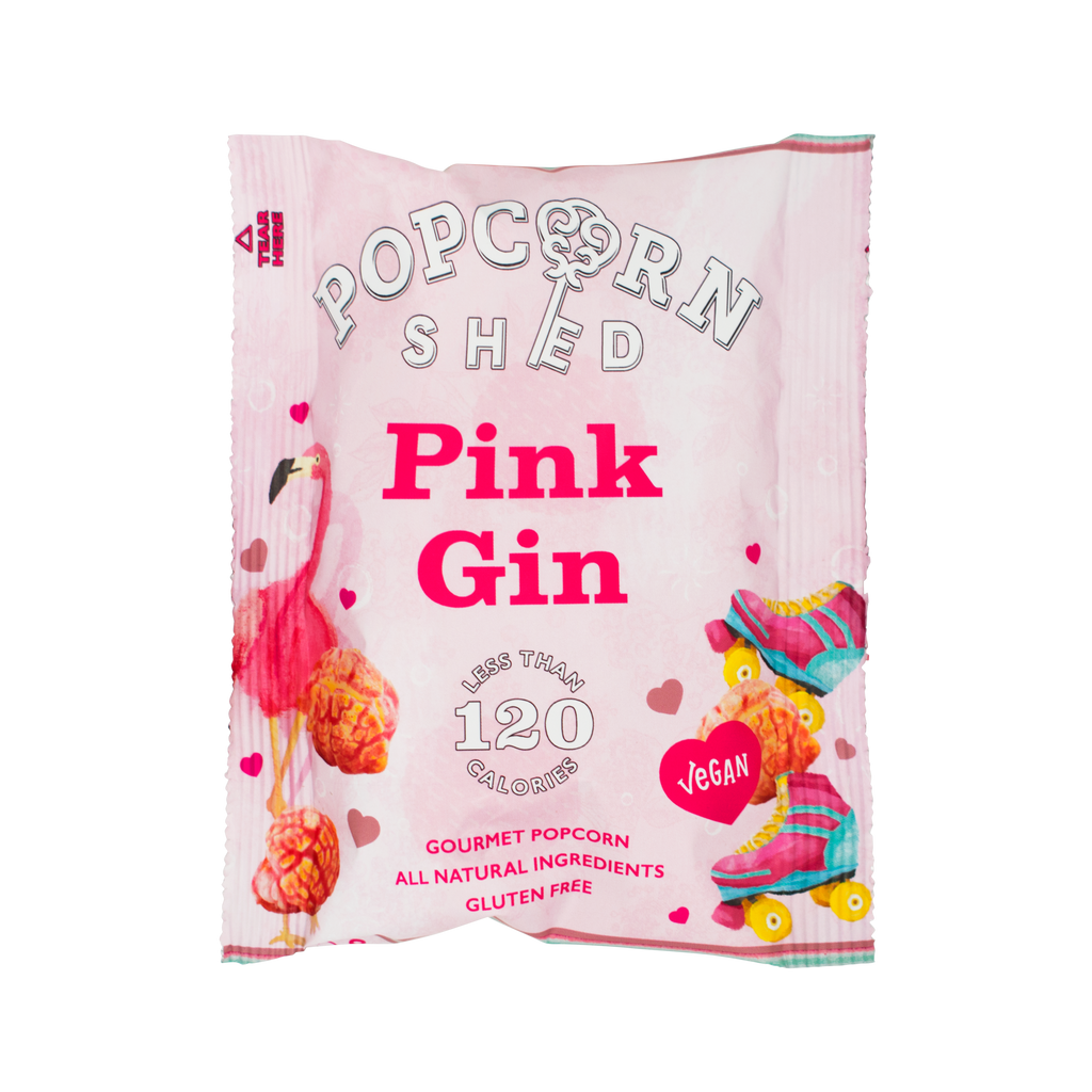 Pink Gin Popcorn Snack Packs - Treat Yo Self Vegan Sweets