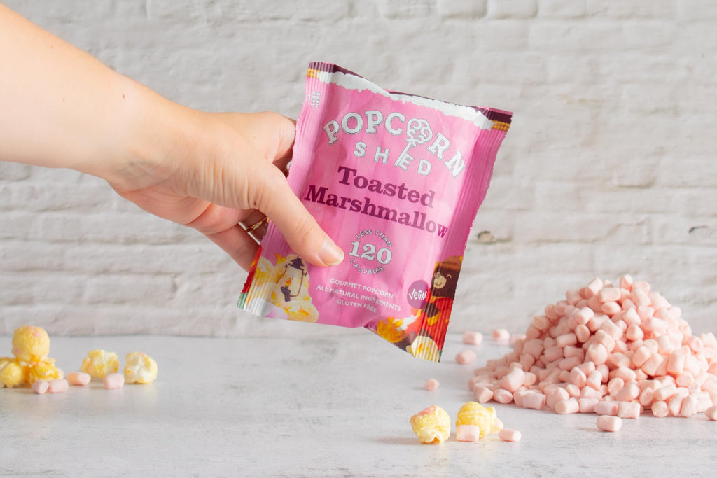 Toasted Marshmallow Popcorn Snack Packs - Treat Yo Self Vegan Sweets
