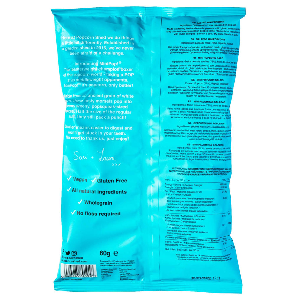 Mini Pop!® Sea Salted Popcorn Sharing Bag - Treat Yo Self Vegan Sweets