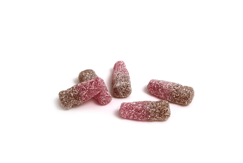 Fizzy Mini Cherry Cola Bottles 200g Bag (Gluten Free) - Treat Yo Self Vegan Sweets