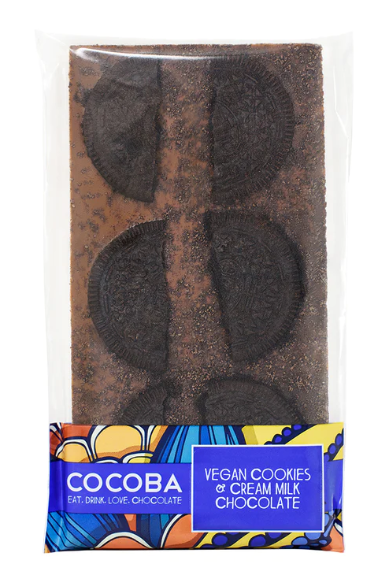 VEGAN COOKIES & CREAM MILK CHOCOLATE BAR - Treat Yo Self Vegan Sweets