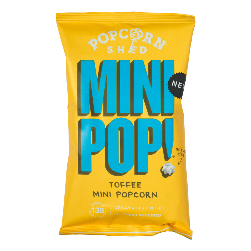 Mini Pop!® Toffee - Vegan Popcorn Single Serve Bag - Treat Yo Self Vegan Sweets
