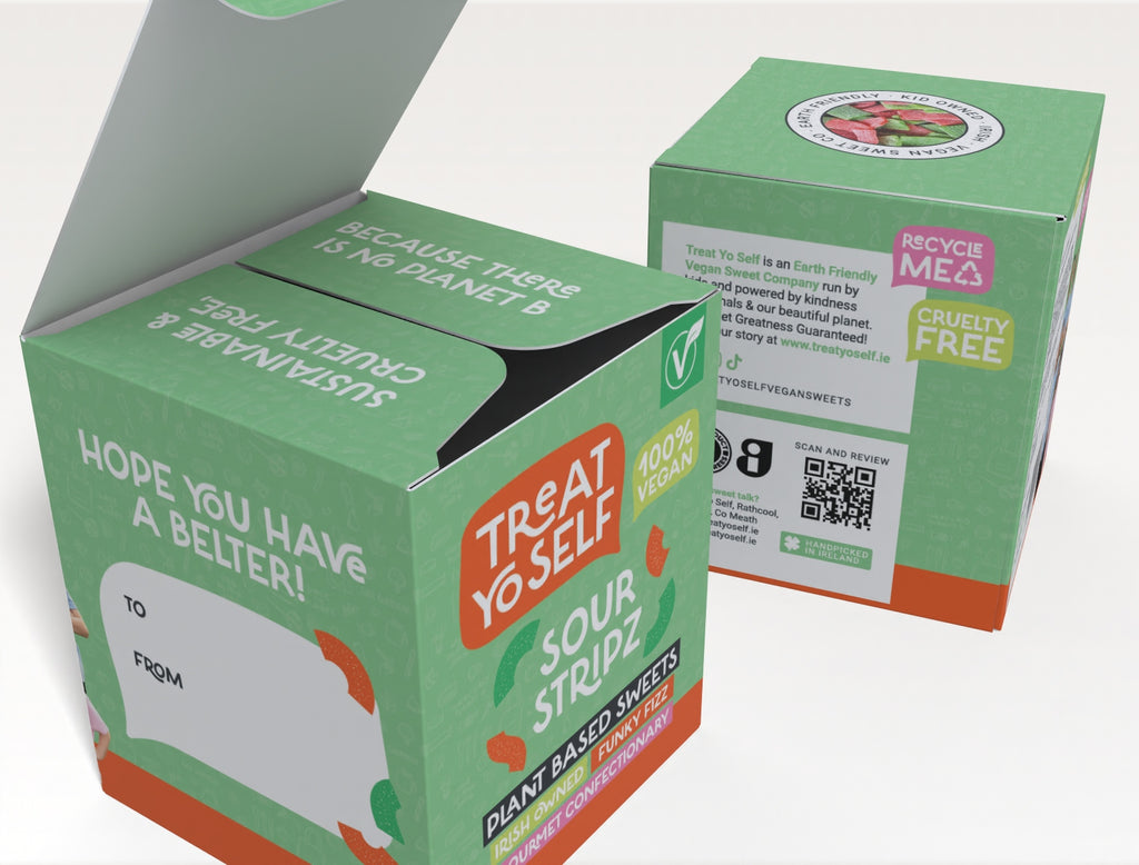 Treat Yo Self Gourmet Gifting Box – Sour Stripz 130g - Treat Yo Self Vegan Sweets