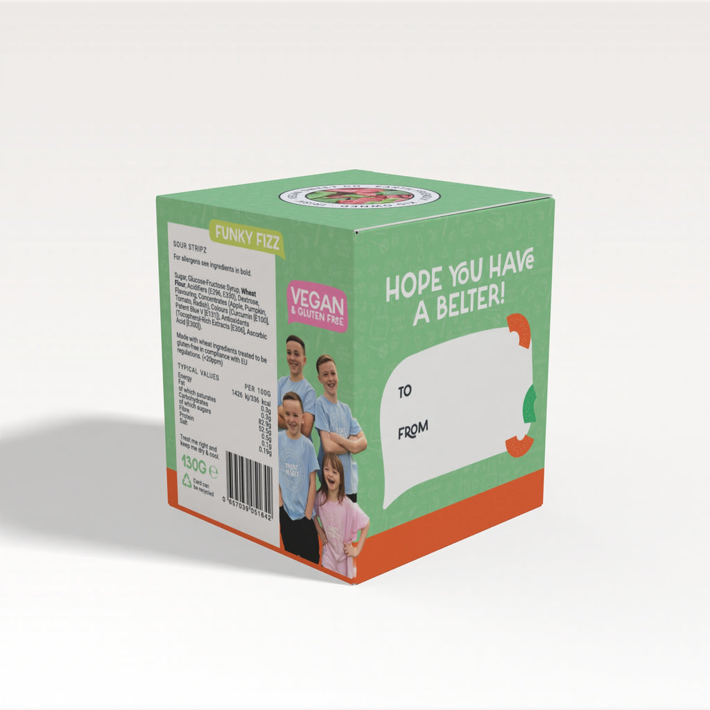 Treat Yo Self Gourmet Gifting Box – Sour Stripz 130g - Treat Yo Self Vegan Sweets