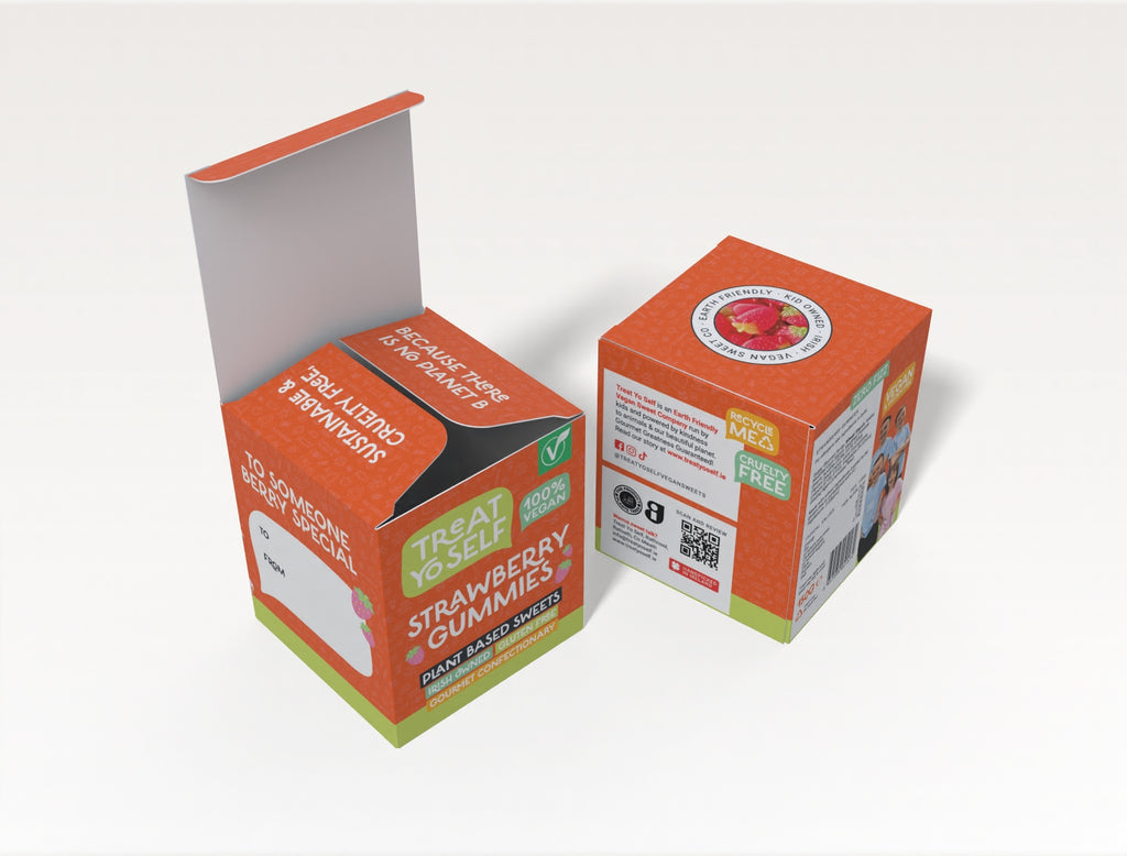 Treat Yo Self Gourmet Gifting Box – Strawberry Gummies 150g GF - Treat Yo Self Vegan Sweets