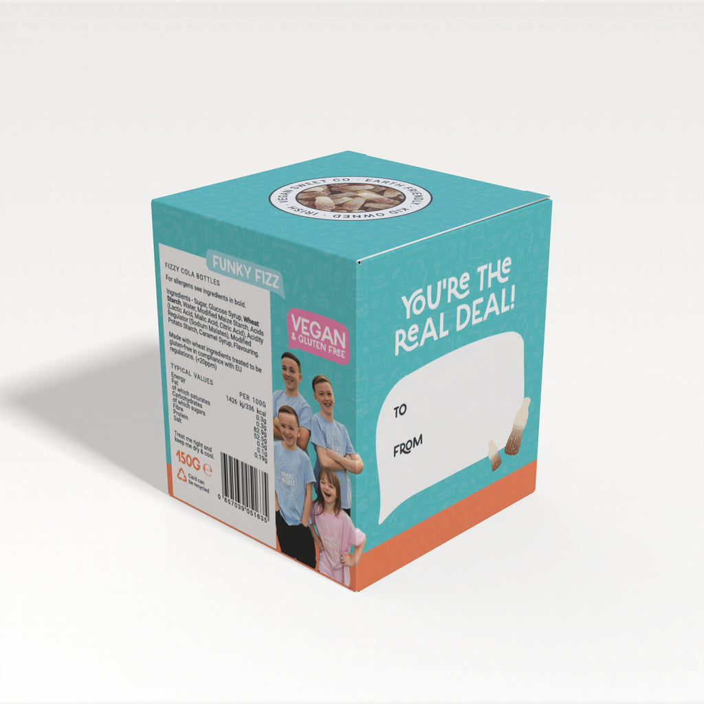 Treat Yo Self Gourmet Gifting Box – Fizzy Cola Bottles 150g GF - Treat Yo Self Vegan Sweets