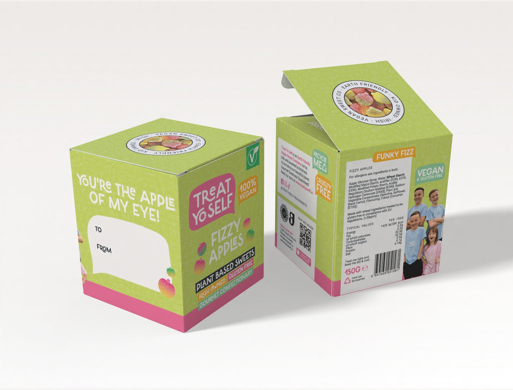 Treat Yo Self Gourmet Gifting Box – Fizzy Apples 150g GF - Treat Yo Self Vegan Sweets