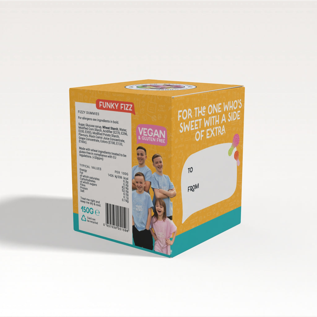 Treat Yo Self Gourmet Gifting Box – Fizzy Dummies 150g GF - Treat Yo Self Vegan Sweets