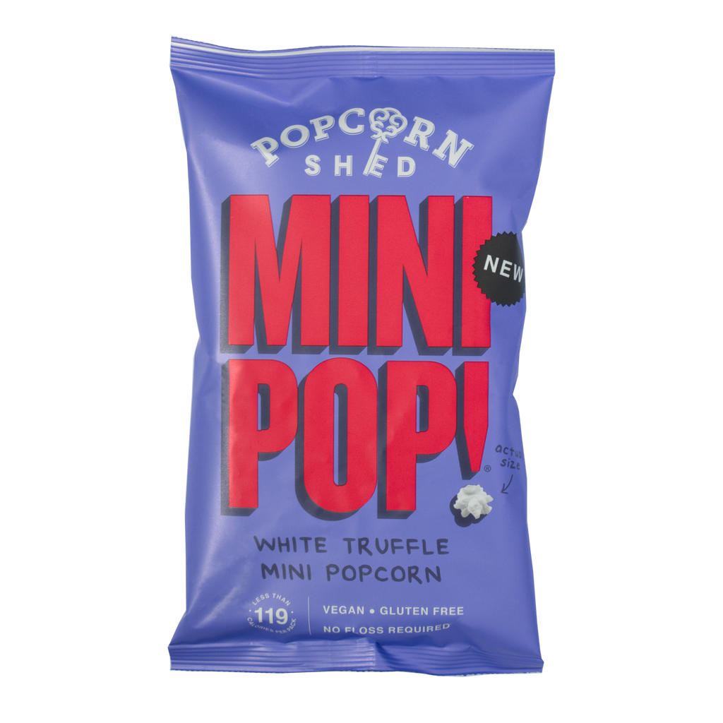Mini Pop!® Vegan White Truffle Popcorn - Single Serve Bags - Treat Yo Self Vegan Sweets