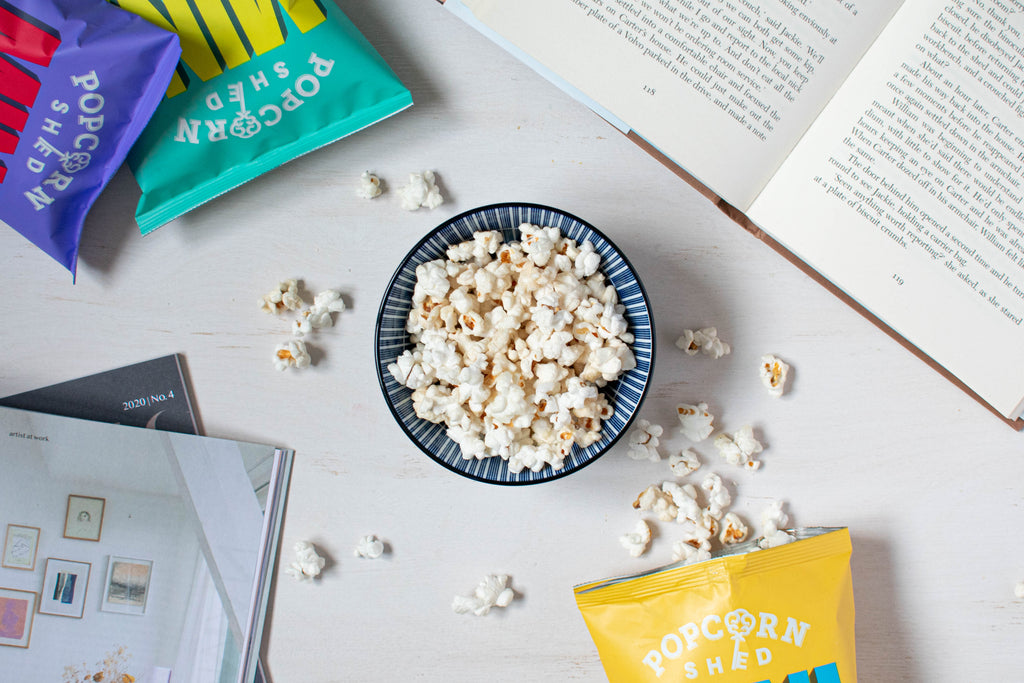 Mini Pop!® Vegan White Truffle Popcorn - Single Serve Bags - Treat Yo Self Vegan Sweets