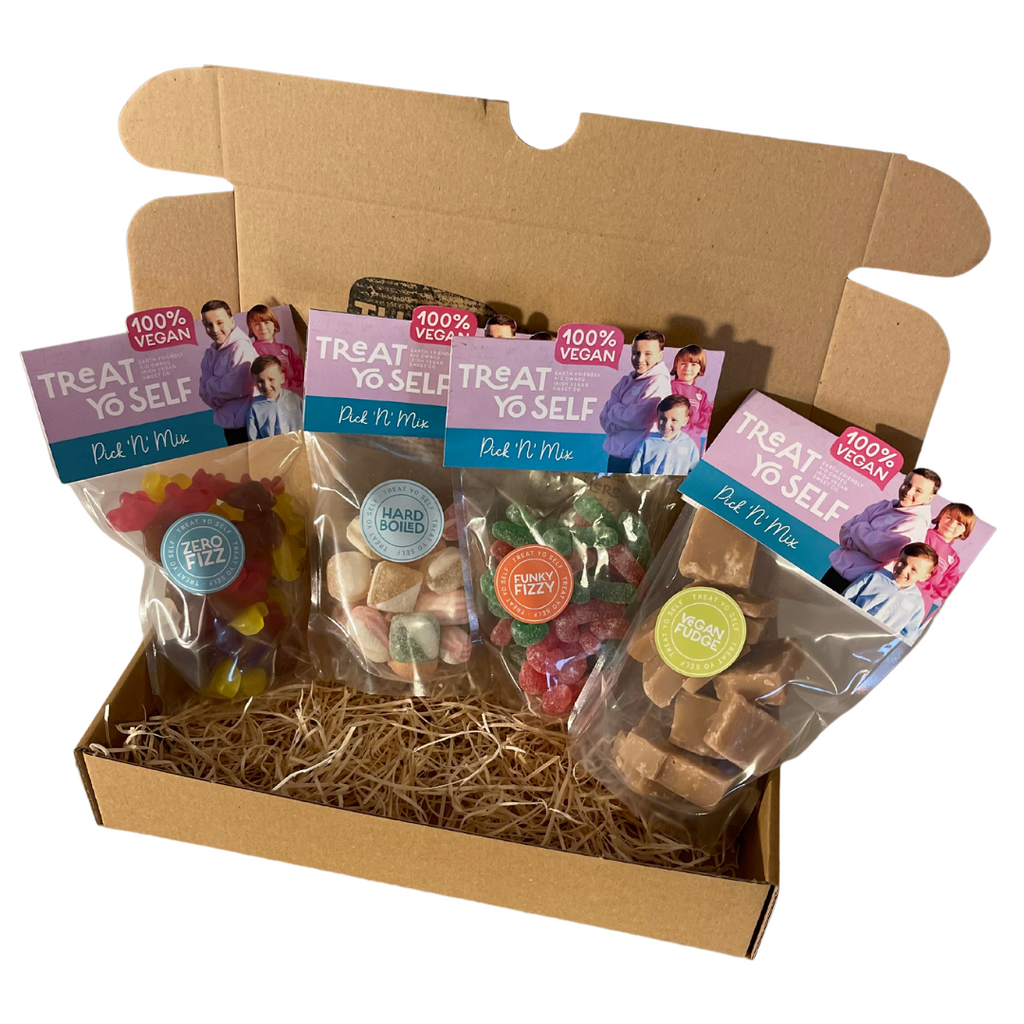 The Ultimate Gourmet Kristmas Gift Box (4 x 175g pouches in gift box & ribbon) - Treat Yo Self Vegan Sweets