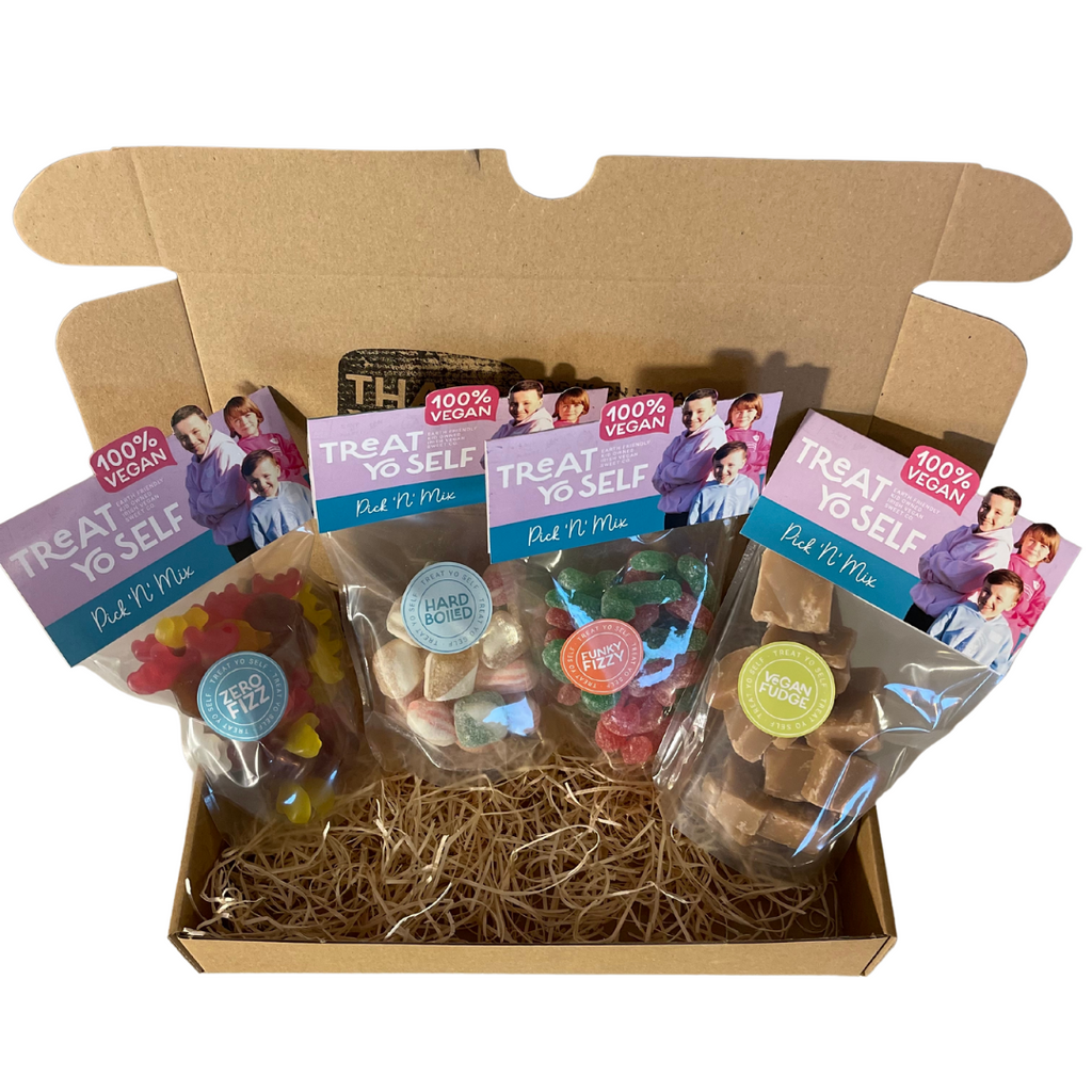 The Ultimate Gourmet Kristmas Gift Box (4 x 175g pouches in gift box & ribbon) - Treat Yo Self Vegan Sweets