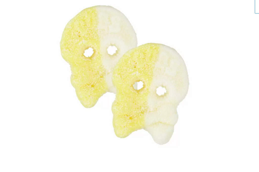 Bubs Cool Passion & Sour Pineapple Foam Skulls 200g Bag (Gluten Free) - Treat Yo Self Vegan Sweets